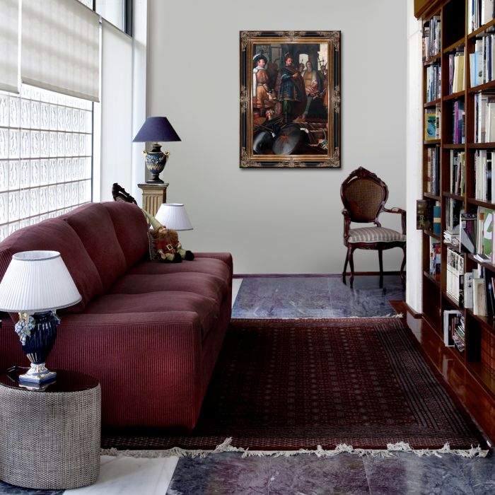 History Painting (detail) Pre-Framed - Excalibur Frame 24"X36"