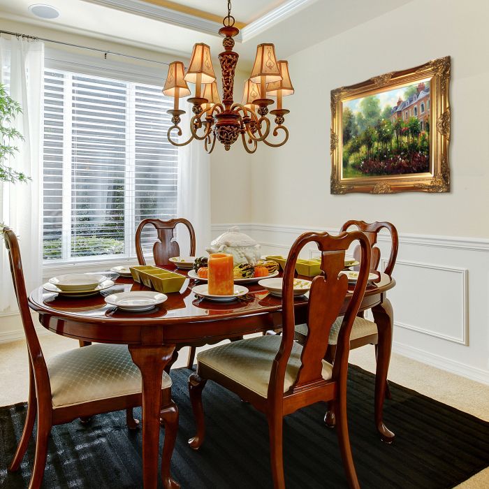 The Rose Garden at Wargemont, 1879 Pre-framed - Victorian Gold Frame 20"X24"