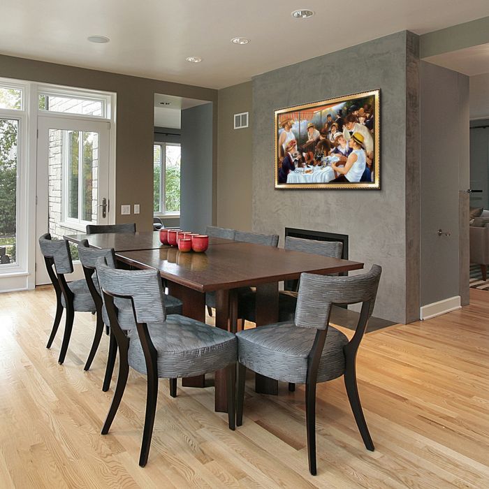 Luncheon of The Boating Party Pre-Framed - Verona Gold Braid Frame 24"X36"