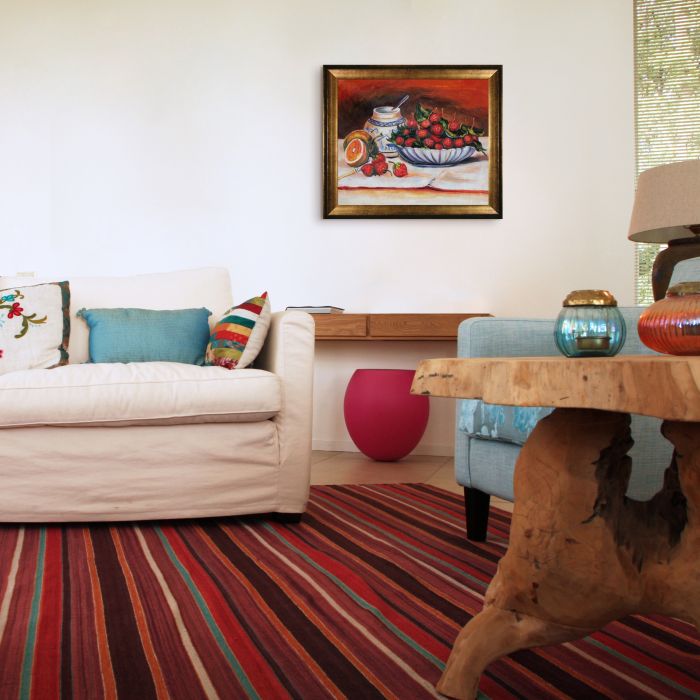 Strawberries Pre-Framed - Athenian Gold Frame 20"X24"