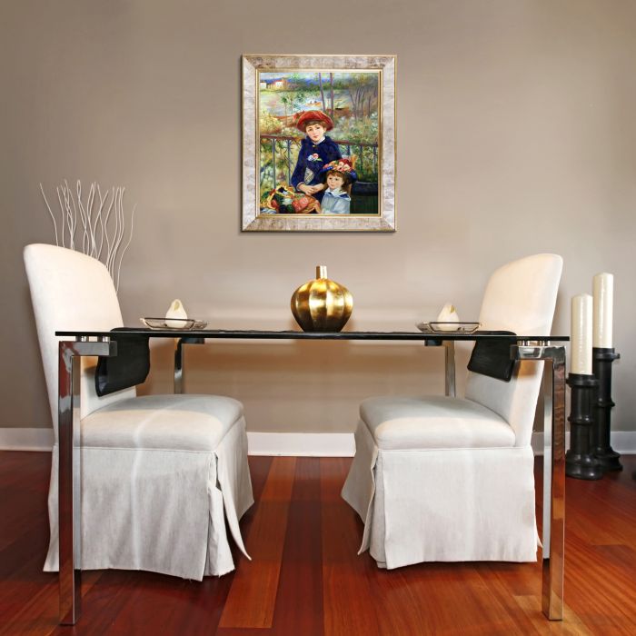 Two Sisters (On the Terrace), 1881 Pre-Framed - Gold Pearl Frame 20" X 24"