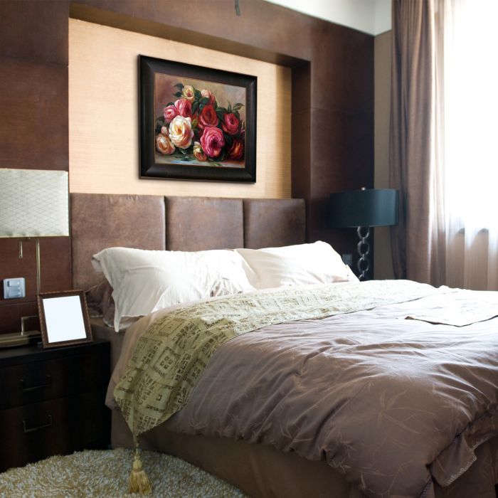 Discarded Roses Pre-Framed - Veine D'Or Bronze Scoop Frame 20"X24"