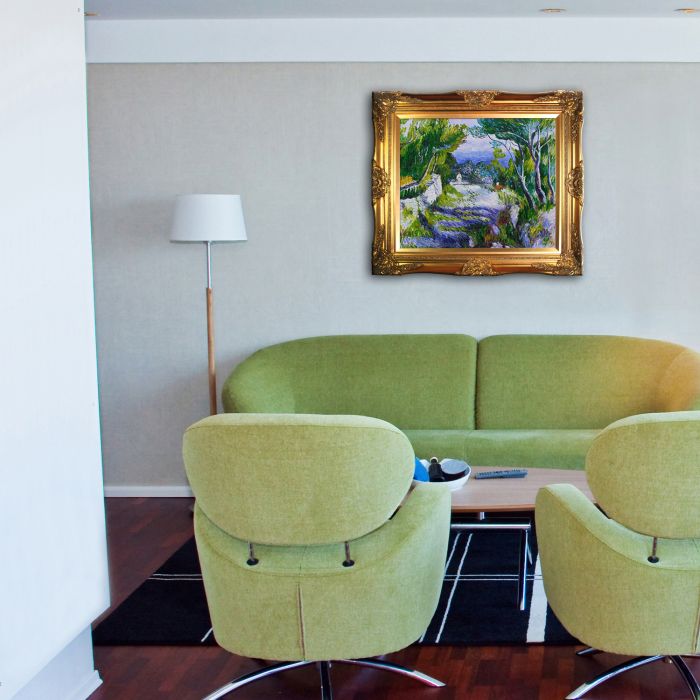 L'Estaque Pre-Framed - Victorian Gold Frame 20"X24"