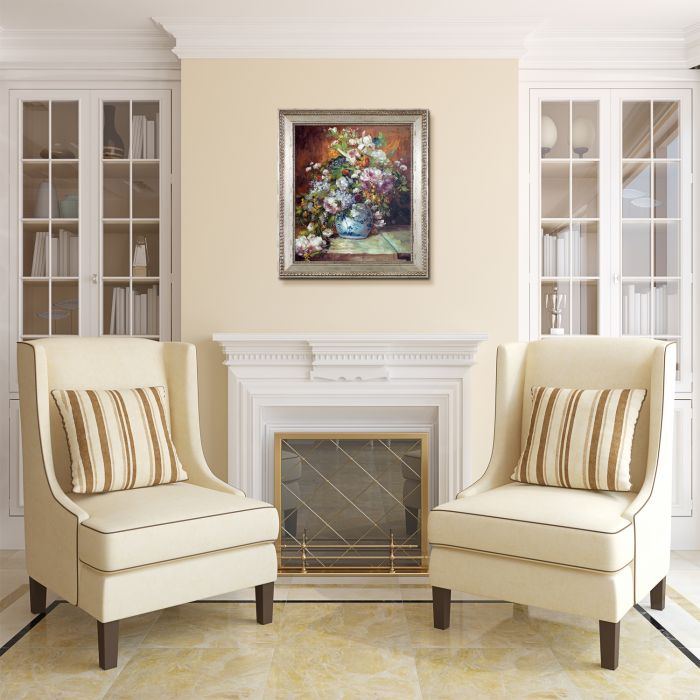 Grande Vase Di Fiori Pre-Framed - Versailles Silver King Frame 20" X 24"