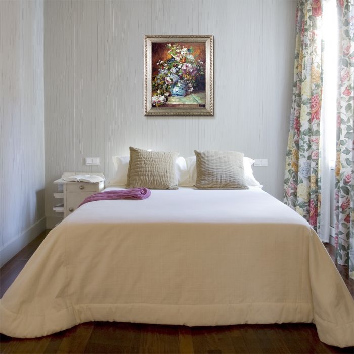 Grande Vase Di Fiori Pre-Framed - Versailles Silver King Frame 20" X 24"