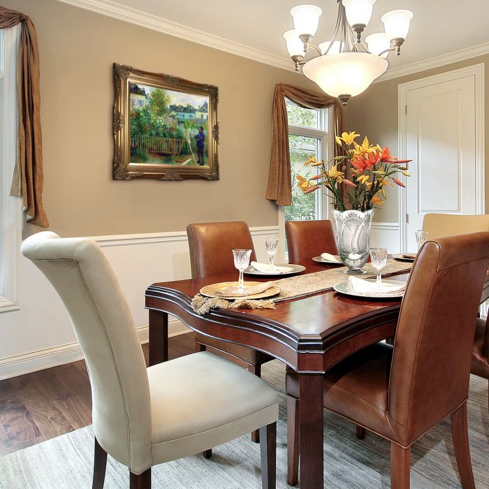 Monet Painting in His Garden at Argenteuil, 1873 Pre-Framed - Victorian Gold Frame 20"X24"