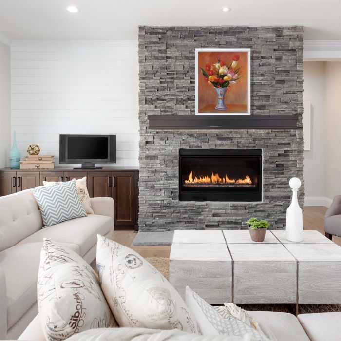 Tulips, 1909 Pre-Framed - Moderne Blanc Frame 20" X 24"