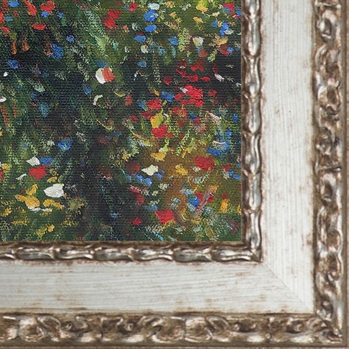 Frau mit Sonnenschirm,1875 Pre-framed - Versailles Silver Salon Frame 8"X10"