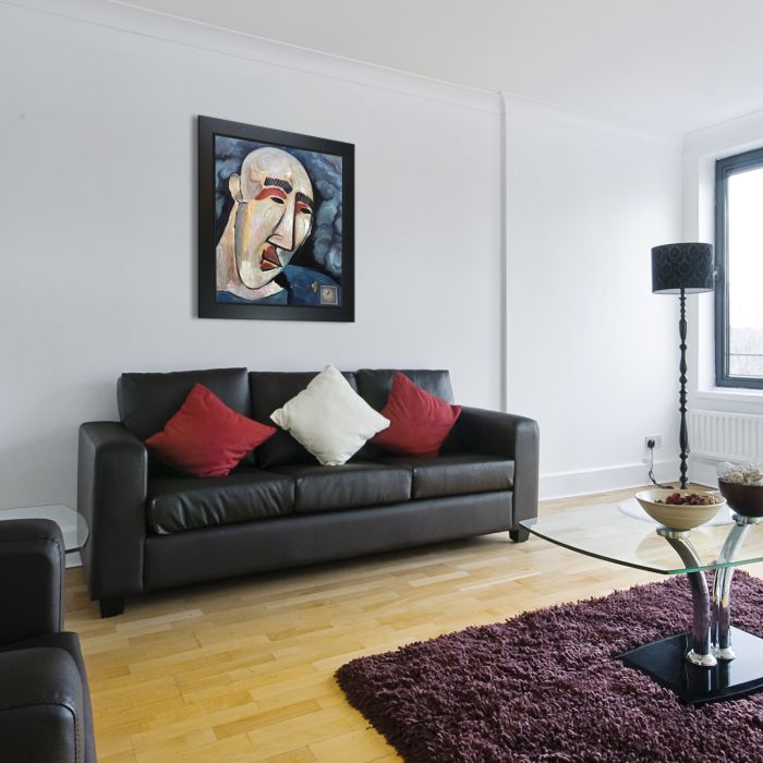 A Mongol Pre-Framed - New Age Black Frame 20"X24"