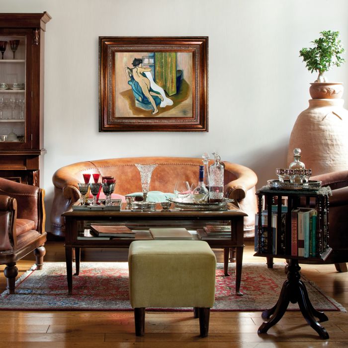 After the bath Pre-framed - Mediterranean Bronze Frame 20"X24"