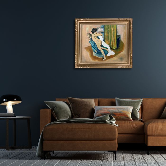 After the bath Pre-framed - Florentine Dark Champagne Frame 20"X24"