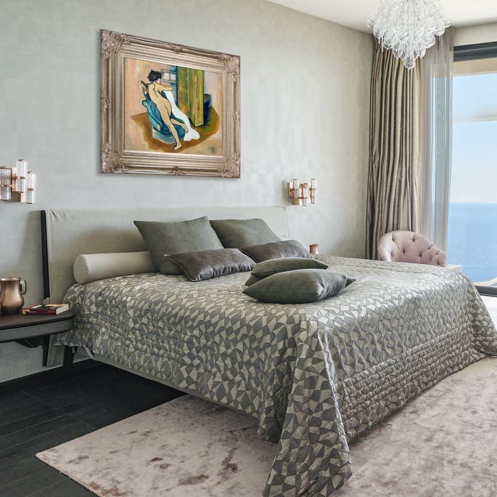 After the bath Pre-framed - Renaissance Champagne Frame 20"X24"