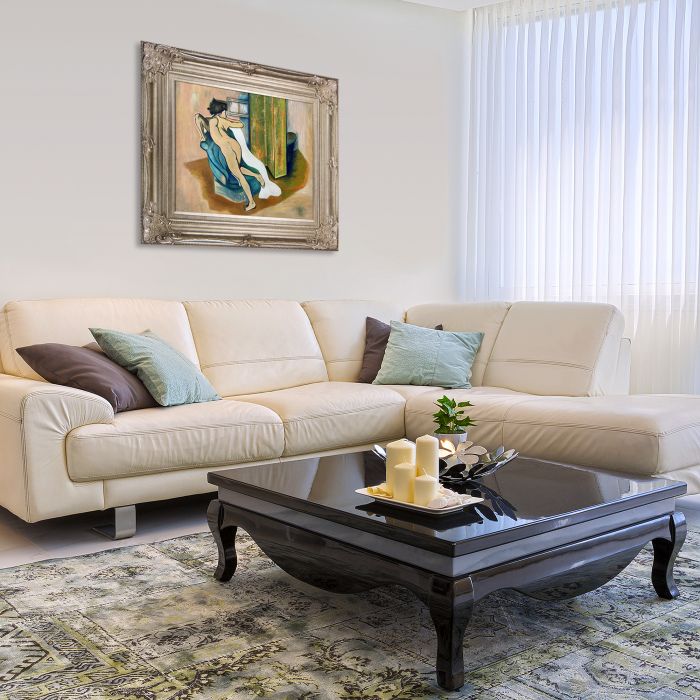 After the bath Pre-framed - Renaissance Champagne Frame 20"X24"