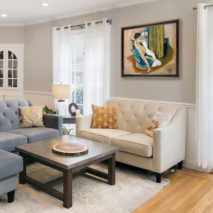 After the bath Pre-framed - Hermitage Cabernet Scooped Frame 20X24