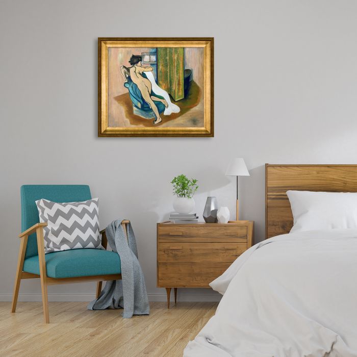 After the bath Pre-framed - Athenian Gold Frame 20"X24"