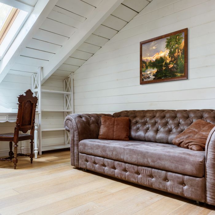 The Three Tetons Pre-Framed - Panzano Olivewood Frame 20" X 24"