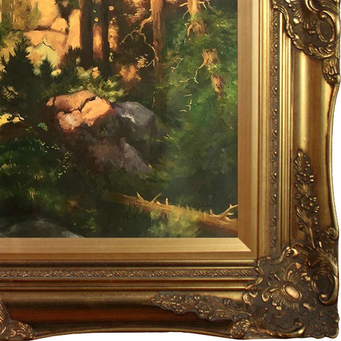 The Three Tetons Pre-Framed - Victorian Gold Frame 20"X24"