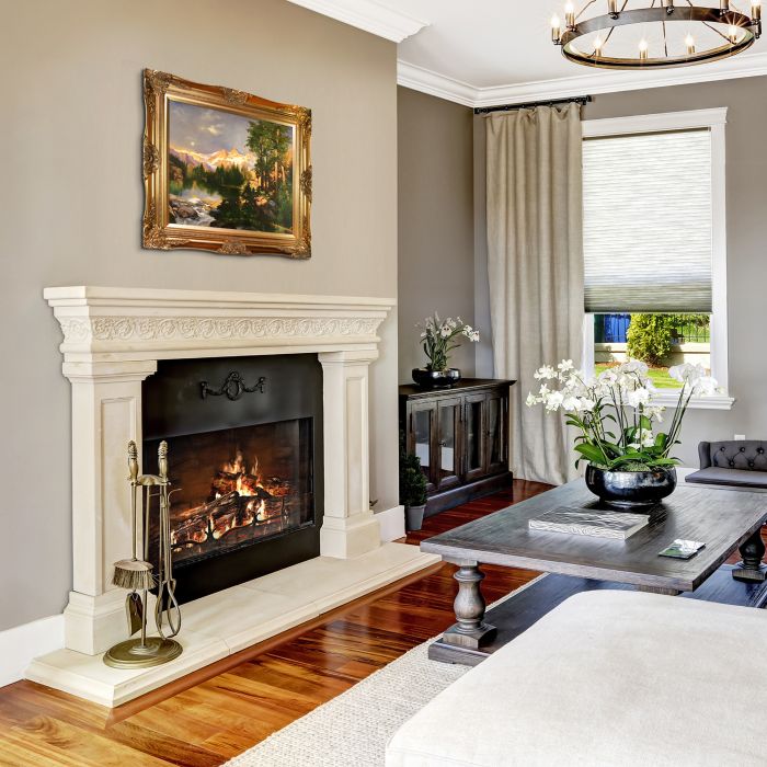 The Three Tetons Pre-Framed - Victorian Gold Frame 20"X24"