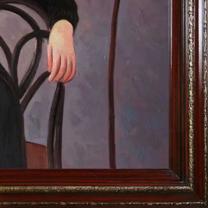 Woman Sitting by the Window Pre-Framed - Heritage Cherry Frame 20