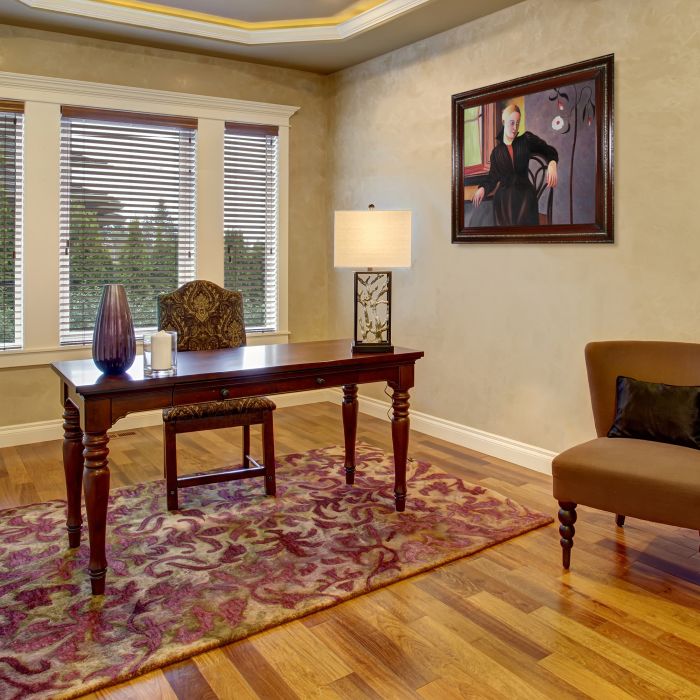 Woman Sitting by the Window Pre-Framed - Heritage Cherry Frame 20