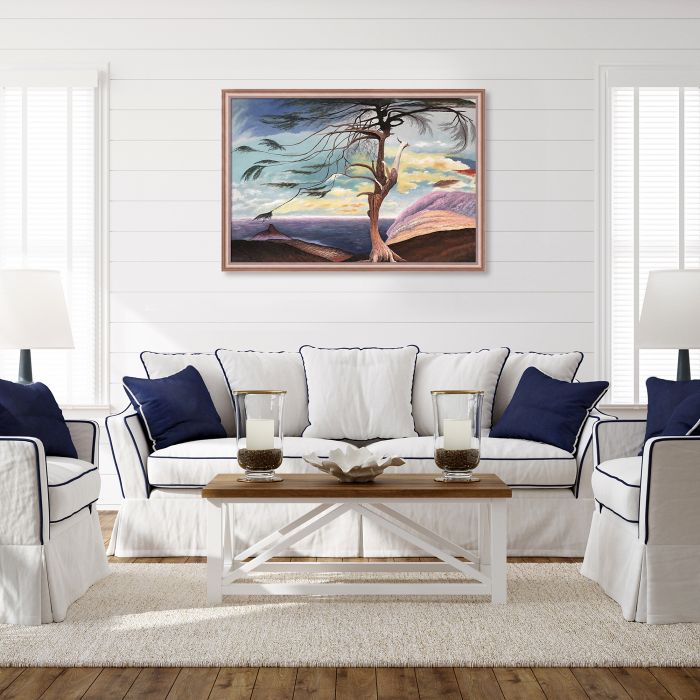 The Lonely Cedar Pre-Framed - Rose Gold Classico Frame 24" X 36"