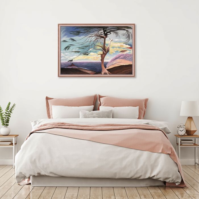 The Lonely Cedar Pre-Framed - Rose Gold Classico Frame 24" X 36"