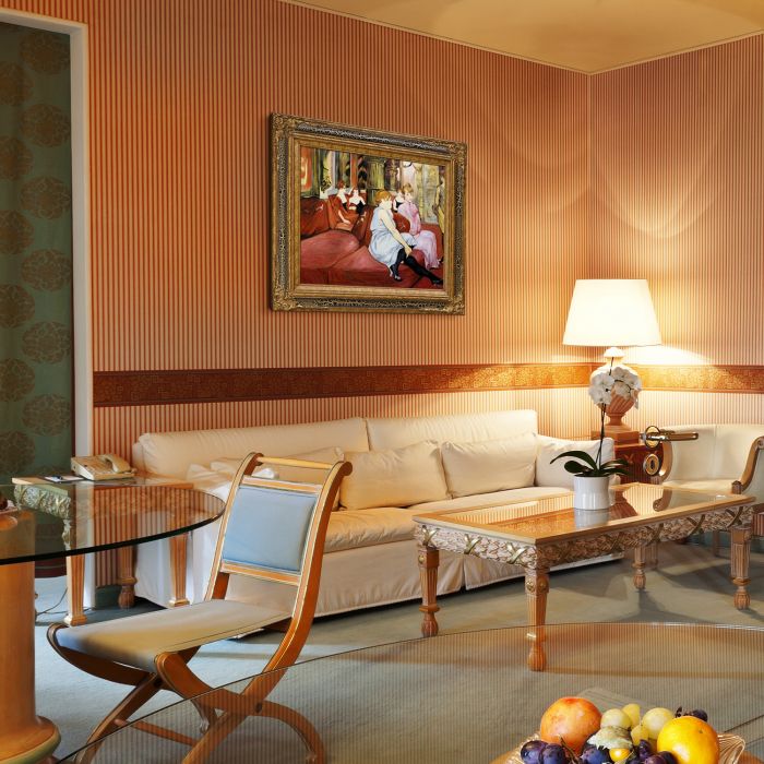 The Salon de la Rue des Moulins Pre-Framed - Black Crackle King Frame 20"X24"