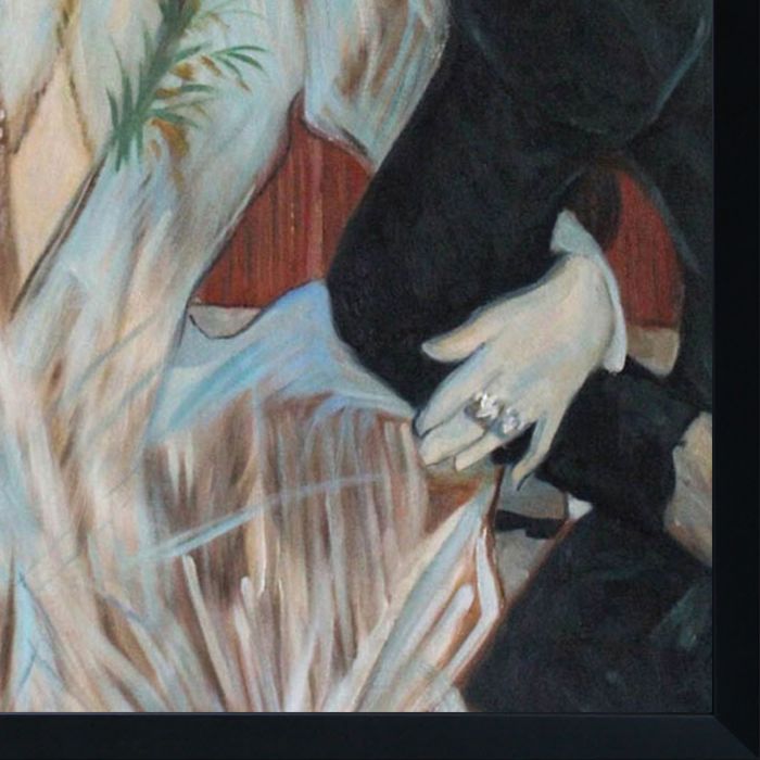 La Goulue arriving at the Moulin Rouge Pre-framed - Studio Black Wood Frame 24"X36"