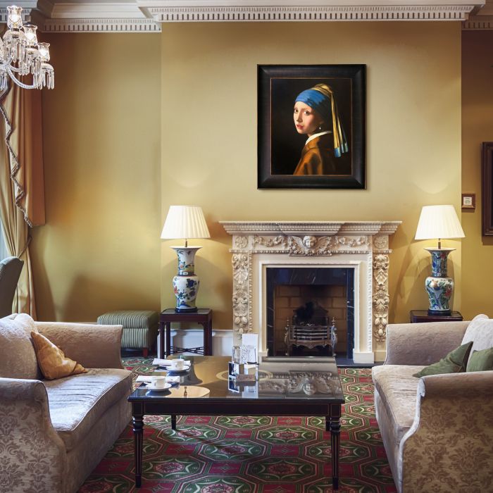 Girl with a Pearl Earring Pre-Framed - Veine D'Or Bronze Scoop Frame 20"X24"