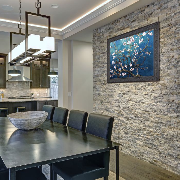 Branches of an Almond Tree in Blossom Pre-Framed - Black Spanish Walnut Frame 30