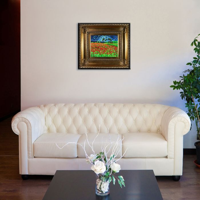 Field of Poppies Pre-Framed - Regency Gold Frames 8"X10"