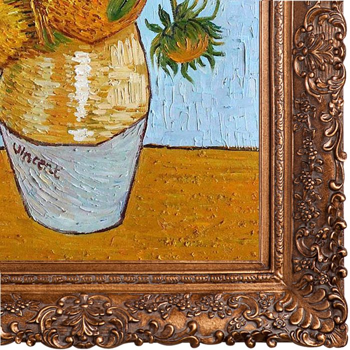 Sunflowers Pre-Framed - Burgeon Gold Frame 24"X36"