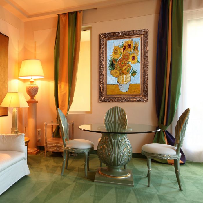 Sunflowers Pre-Framed - Burgeon Gold Frame 24"X36"