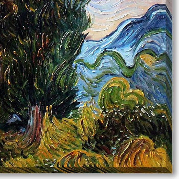 Two Cypresses Pre-Framed - Gallery Wrap 24"X36"