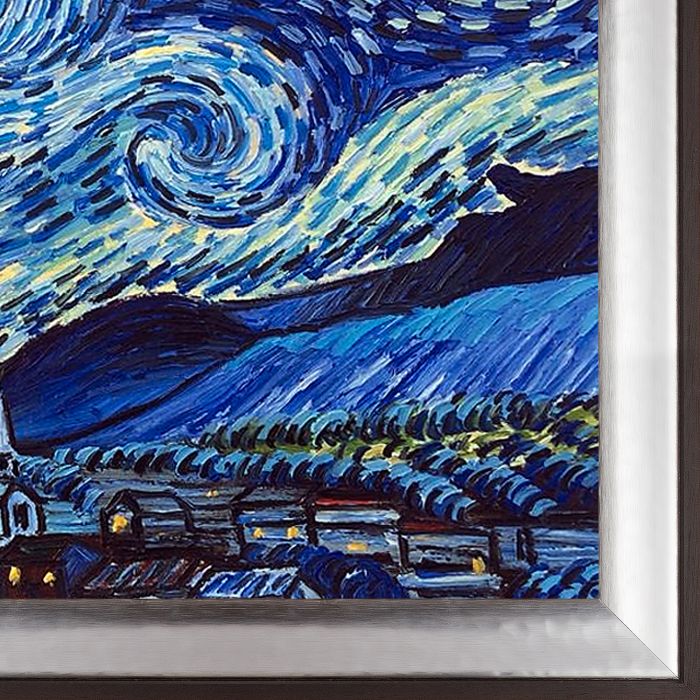 Starry Night Pre-Framed - Magnesium Silver Frame 24" X 36"
