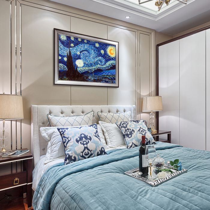 Starry Night Pre-Framed - Magnesium Silver Frame 24" X 36"