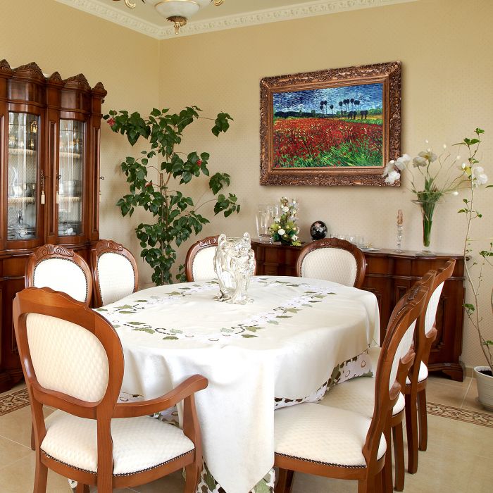 Field of Poppies Pre-Framed - Burgeon Gold Frame 24"X36"