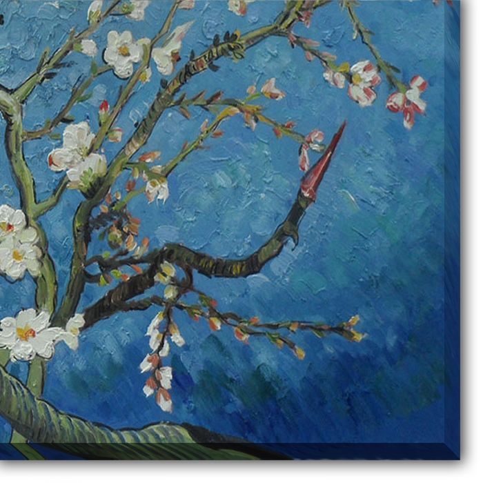 Branches of an Almond Tree in Blossom Pre-Framed - Gallery Wrap 36"X48"