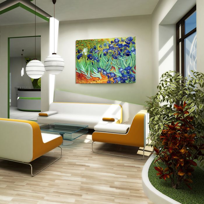 Irises Pre-Framed - Gallery Wrap 36"X48"