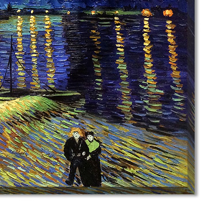 Starry Night Over The Rhone Gallery Wrap - Gallery Wrap 36"X48"