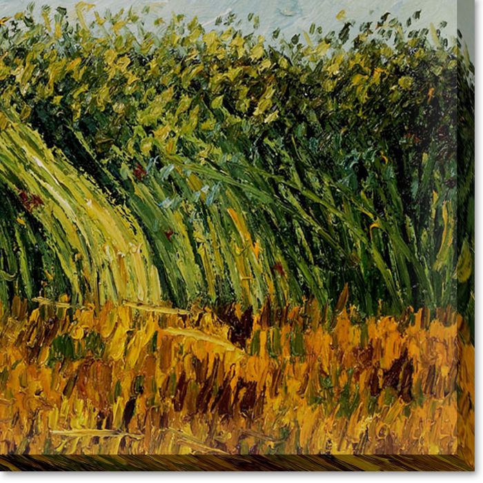 Edge of a Wheat Field with Poppies and a Lark Pre-Framed - Gallery Wrap 20"X24"