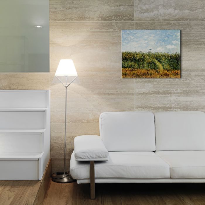 Edge of a Wheat Field with Poppies and a Lark Pre-Framed - Gallery Wrap 20"X24"