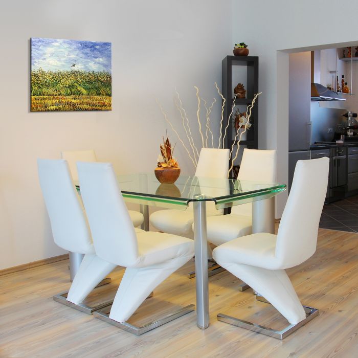 Edge of a Wheat Field with Poppies and a Lark Pre-Framed - Gallery Wrap 20"X24"