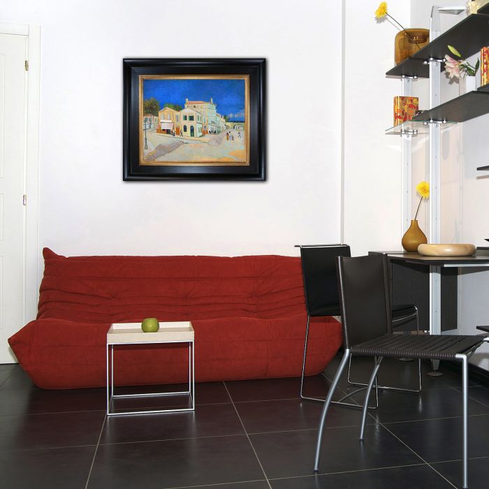 Vincent's House in Arles (The Yellow House) Pre-Framed - Vintage Creed Frame 20"X24"