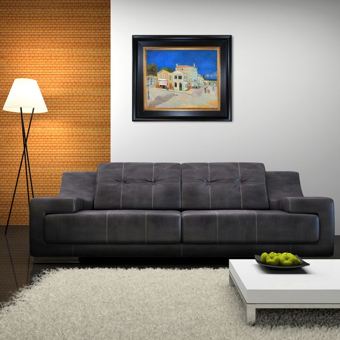 Vincent's House in Arles (The Yellow House) Pre-Framed - Vintage Creed Frame 20"X24"