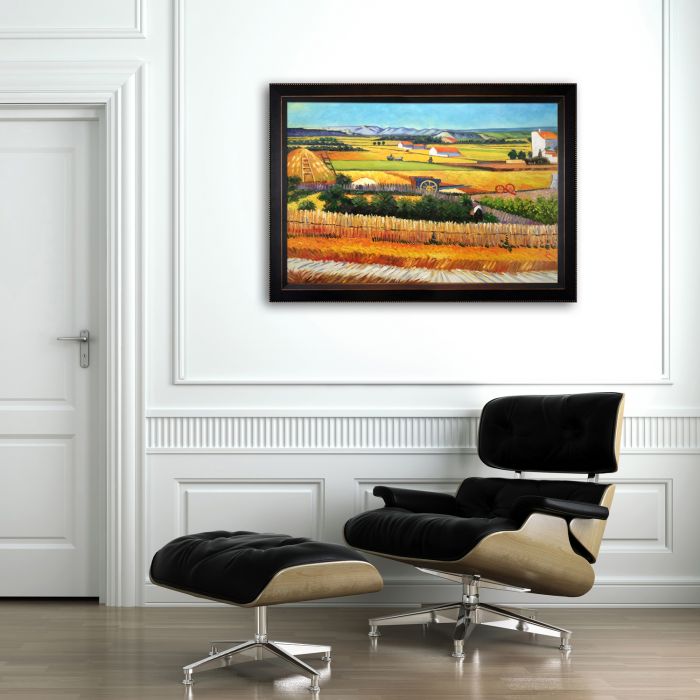 The Harvest Pre-Framed - Veine D'Or Bronze Angled Frame 24"X36"