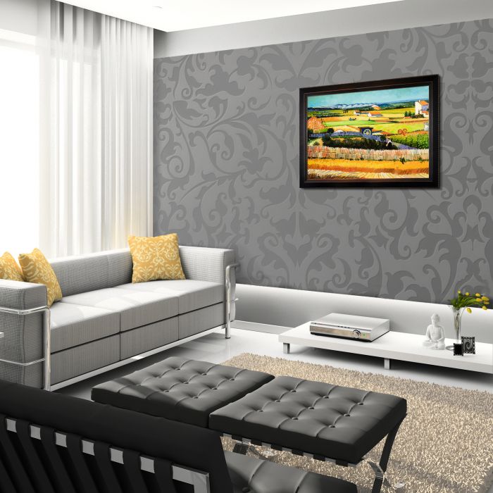 The Harvest Pre-Framed - Veine D'Or Bronze Angled Frame 24"X36"