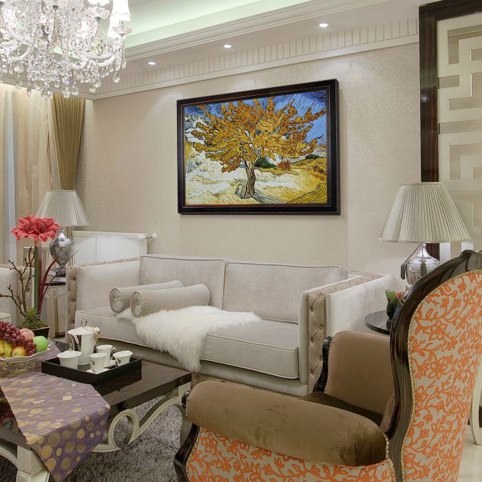 The Mulberry Tree Pre-Framed - Veine D'Or Bronze Angled Frame 30"X40"