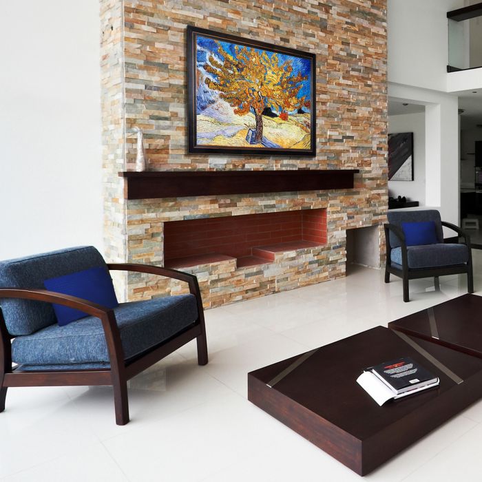 The Mulberry Tree Pre-Framed - Veine D'Or Bronze Angled Frame 30"X40"