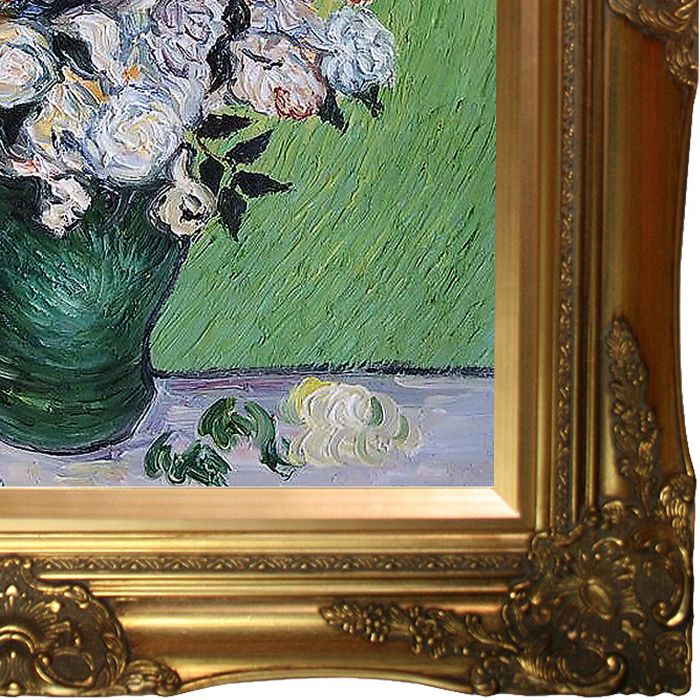 Vase with Roses Pre-Framed - Victorian Gold Frame 20"X24"